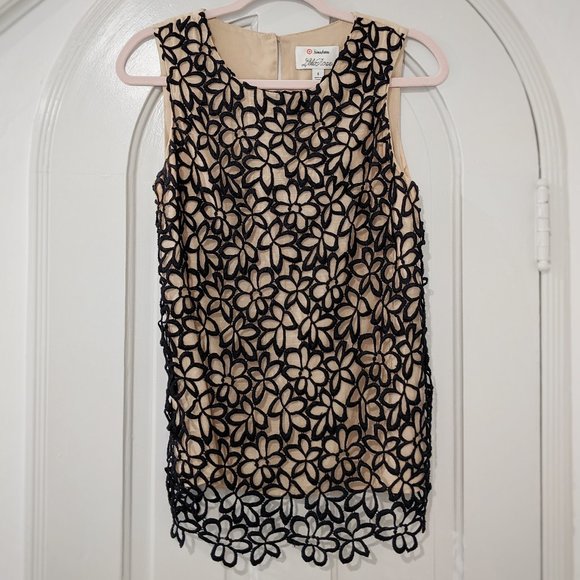 Lela Rose x NEIMAN MARCUS x Target Sleeveless Silk Blend Guipure Lace Top sz S/M - Picture 1 of 8